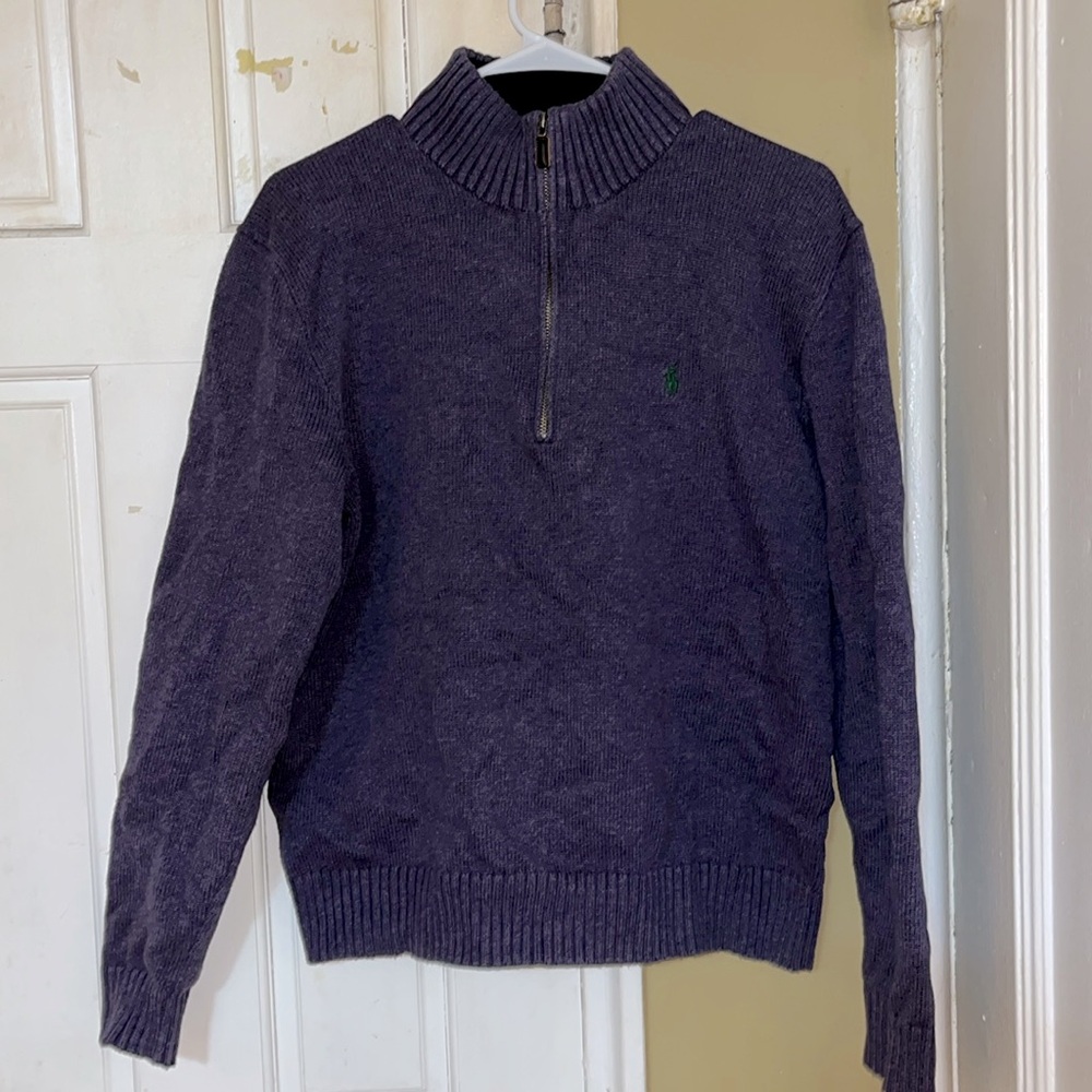 Polo By Ralph Lauren Quarter Zip Ribbed Sweater